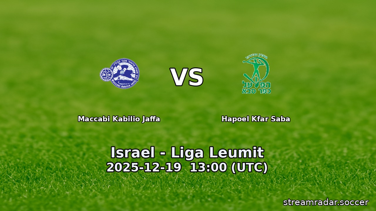 Maccabi Kabilio Jaffa vs Hapoel Kfar Saba
