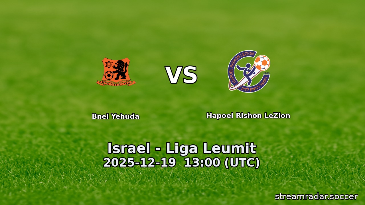 Bnei Yehuda vs Hapoel Rishon LeZion