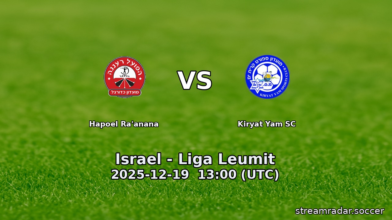 Hapoel Ra'anana vs Kiryat Yam SC