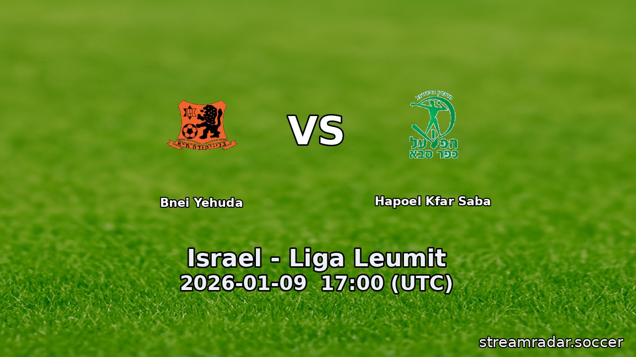 Bnei Yehuda vs Hapoel Kfar Saba