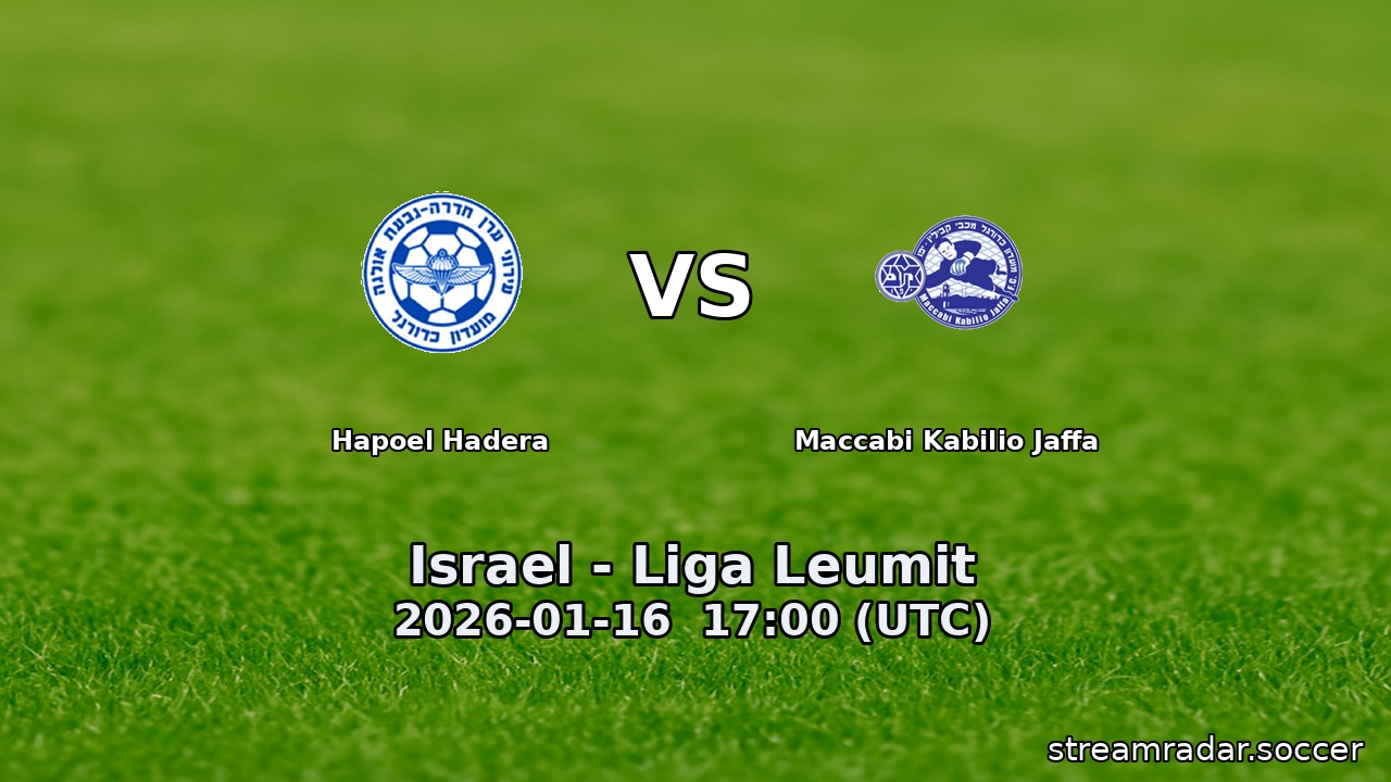 Hapoel Hadera vs Maccabi Kabilio Jaffa