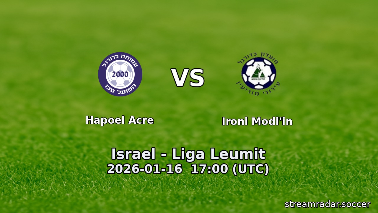Hapoel Acre vs Ironi Modi'in