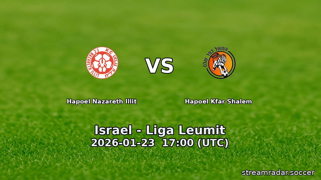 Hapoel Nazareth Illit vs Hapoel Kfar Shalem