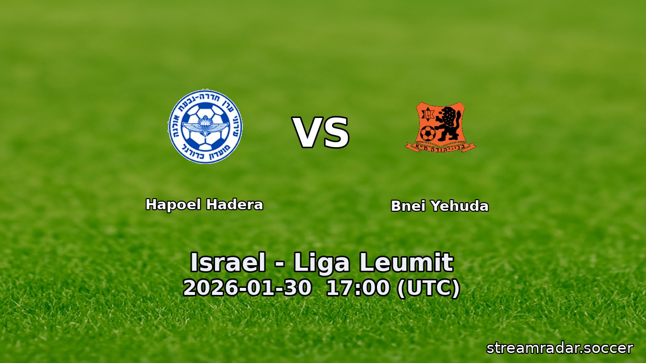 Hapoel Hadera vs Bnei Yehuda