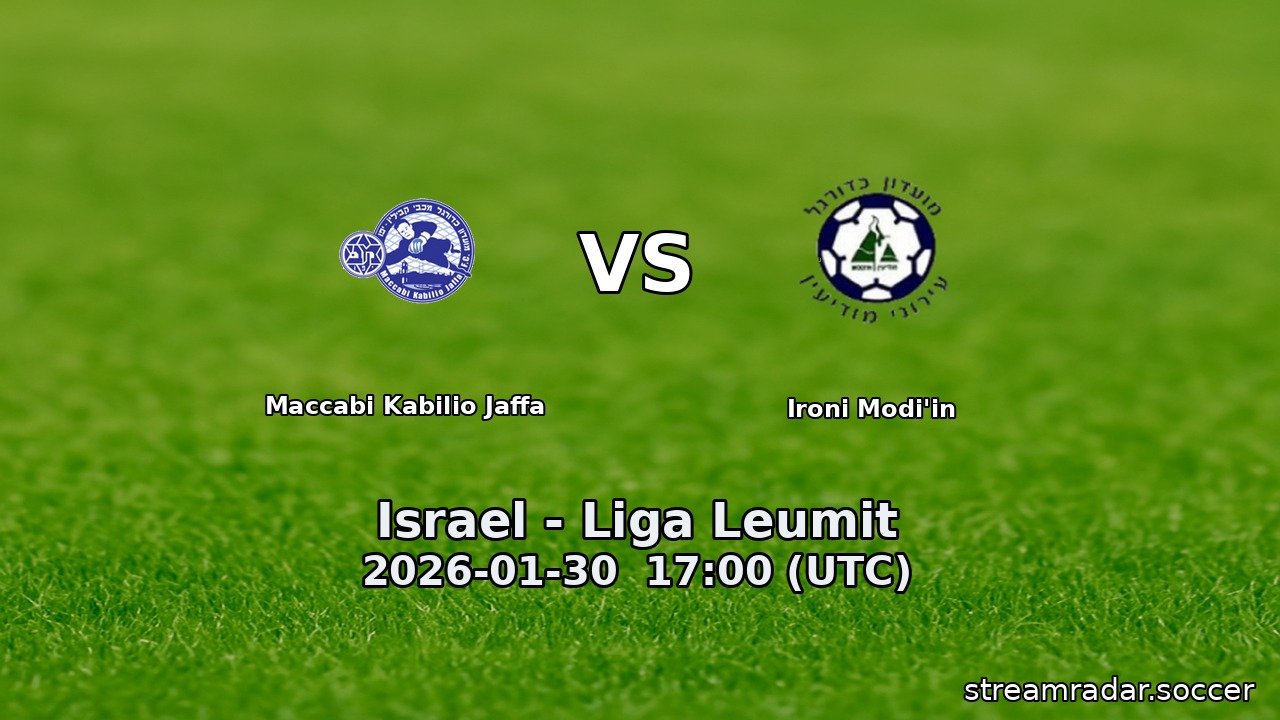 Maccabi Kabilio Jaffa vs Ironi Modi'in