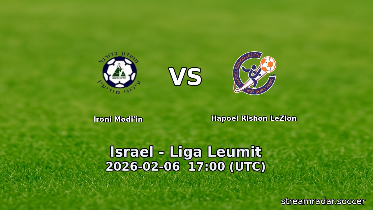 Ironi Modi'in vs Hapoel Rishon LeZion