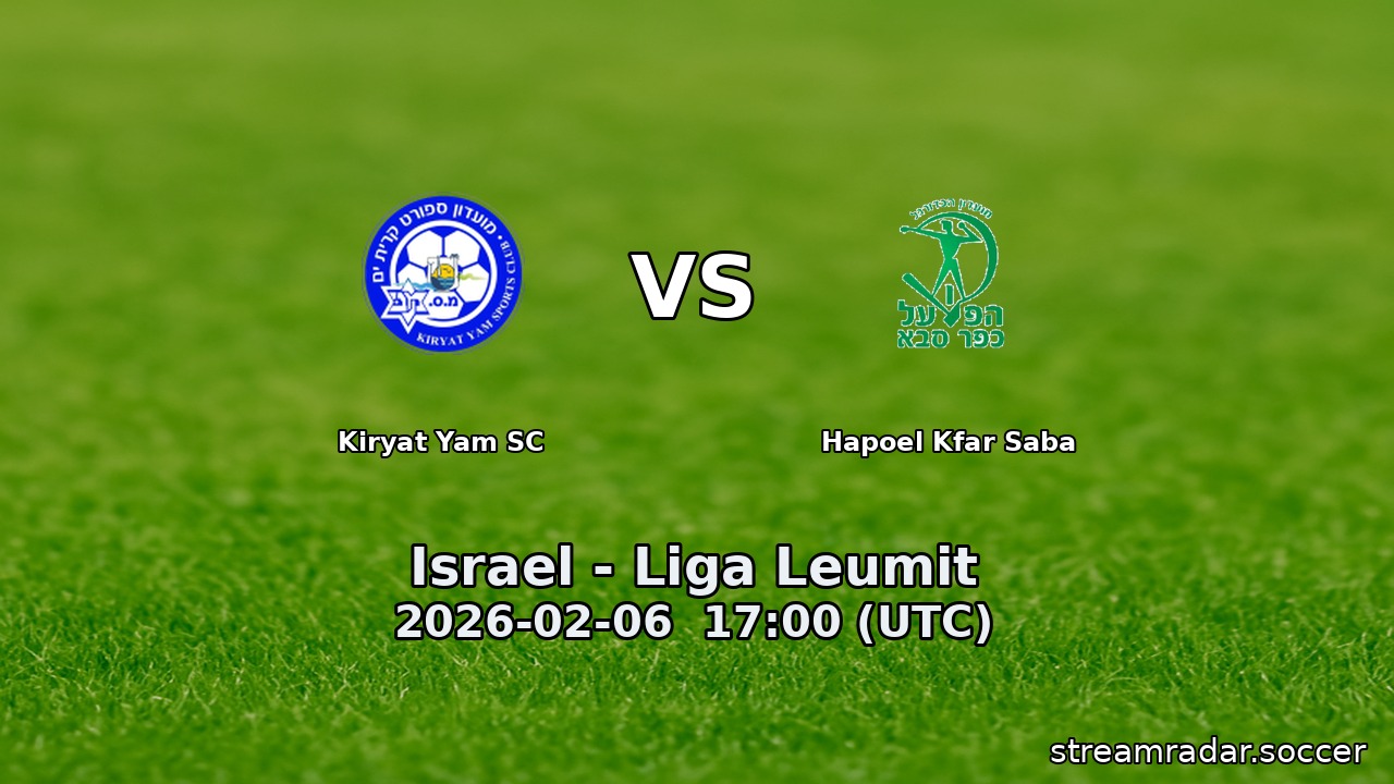 Kiryat Yam SC vs Hapoel Kfar Saba