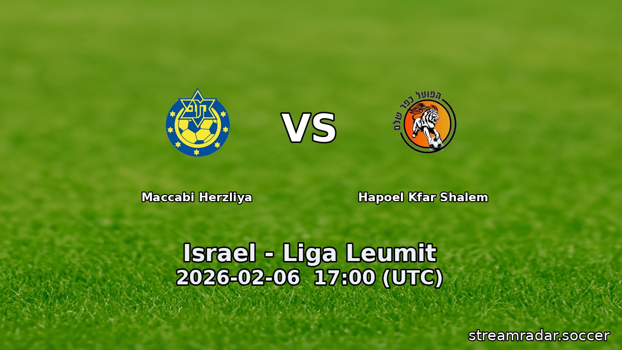 Maccabi Herzliya vs Hapoel Kfar Shalem
