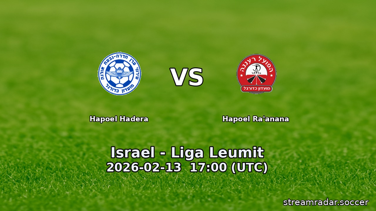 Hapoel Hadera vs Hapoel Ra'anana