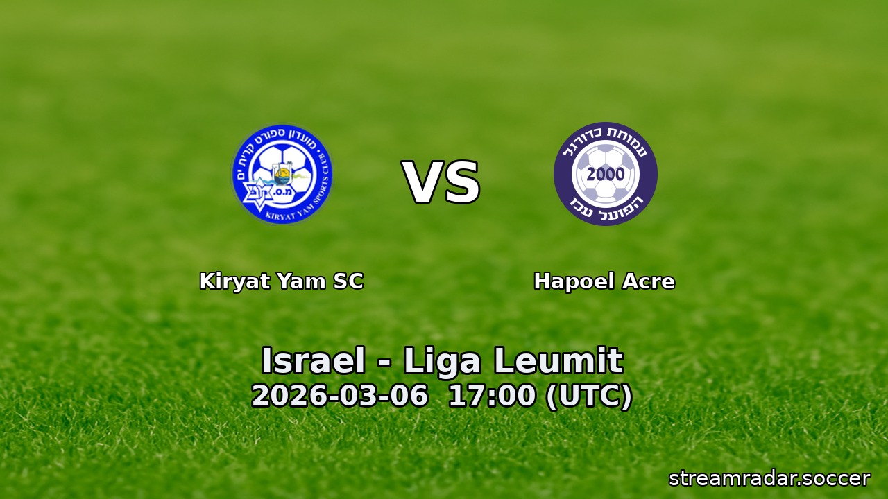 Kiryat Yam SC vs Hapoel Acre