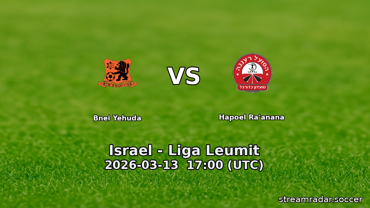 Bnei Yehuda vs Hapoel Ra'anana