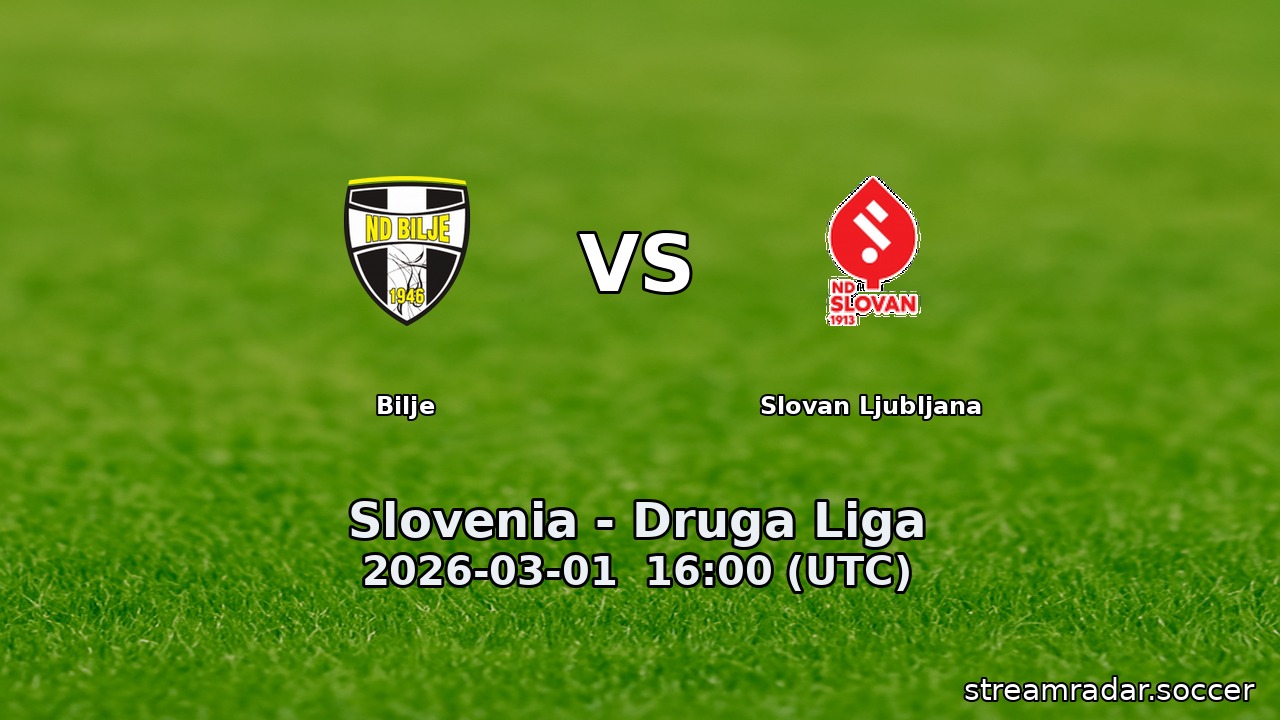 Bilje vs Slovan Ljubljana