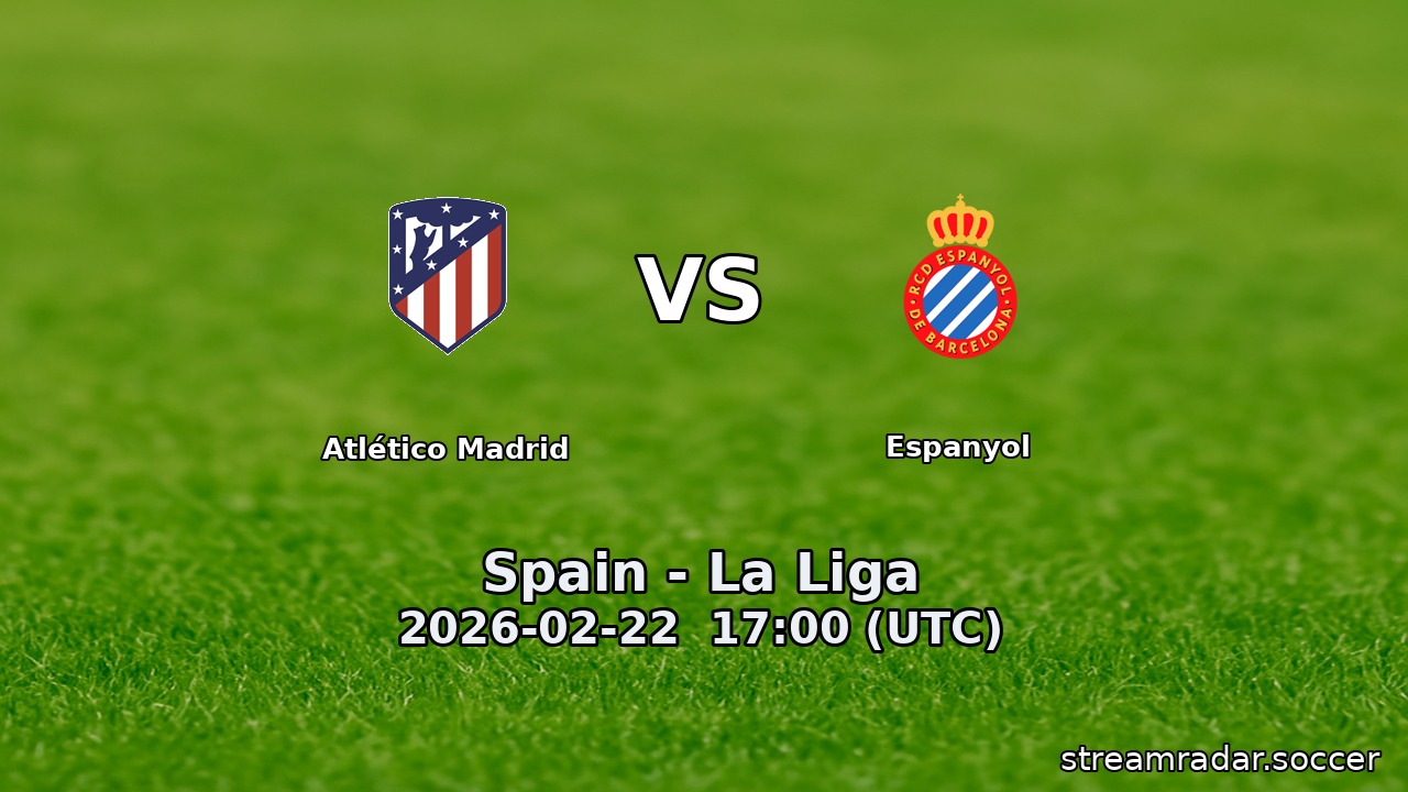 Atlético Madrid vs Espanyol