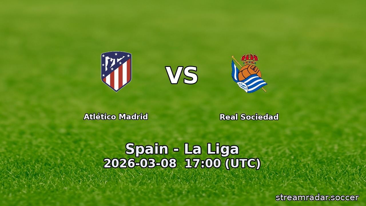 Atlético Madrid vs Real Sociedad