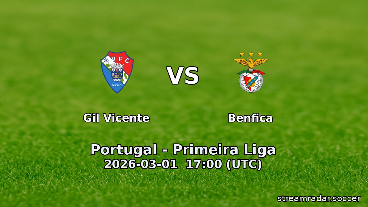 Gil Vicente vs Benfica