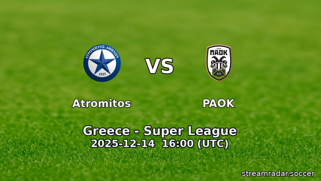 Atromitos vs PAOK