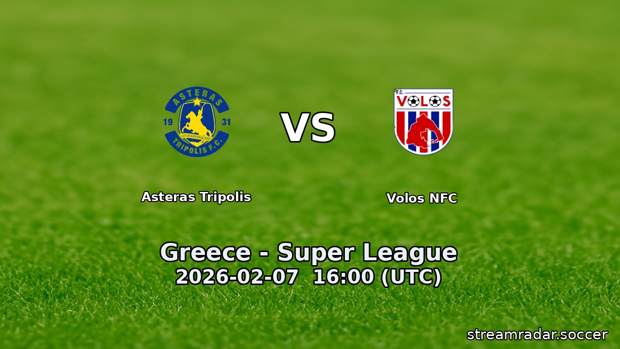 Asteras Tripolis vs Volos NFC