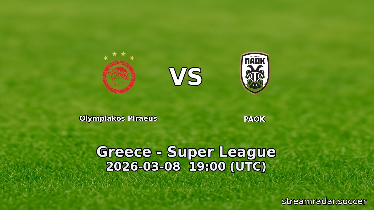 Olympiakos Piraeus vs PAOK