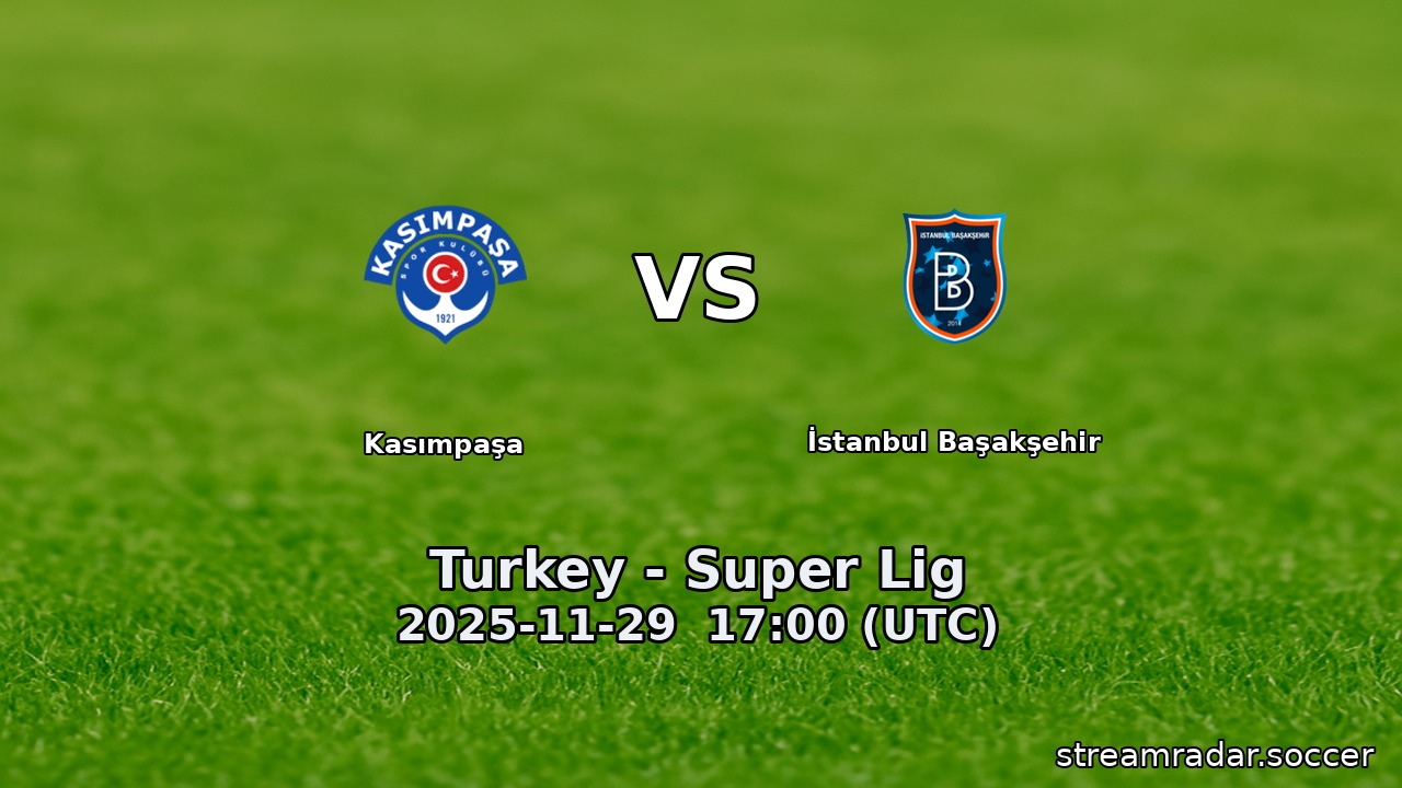 Kasımpaşa vs İstanbul Başakşehir