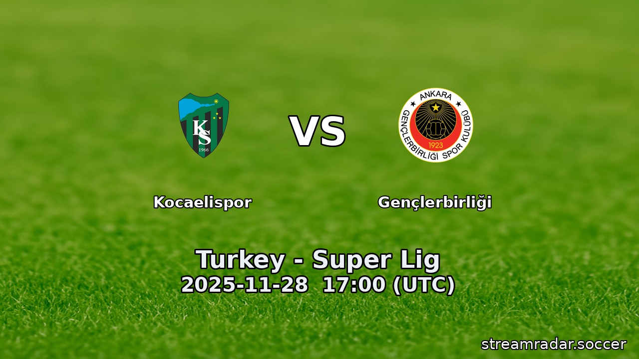 Kocaelispor vs Gençlerbirliği