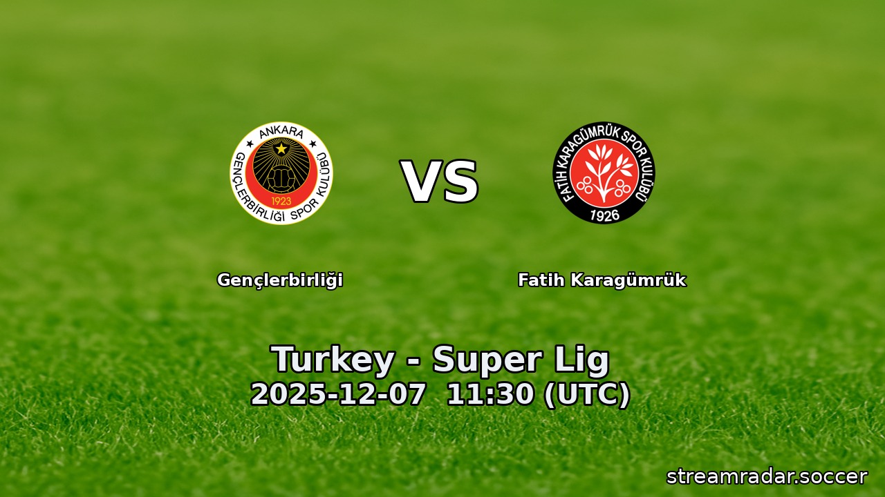 Gençlerbirliği vs Fatih Karagümrük