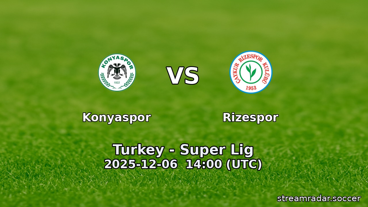 Konyaspor vs Rizespor