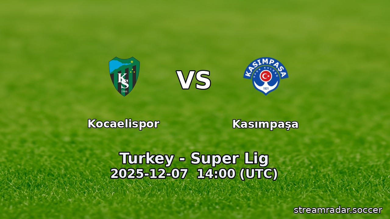 Kocaelispor vs Kasımpaşa