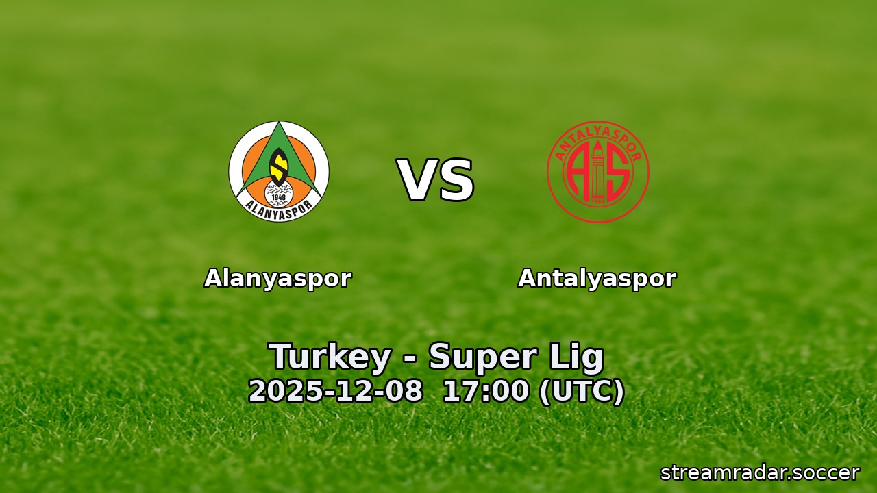 Alanyaspor vs Antalyaspor