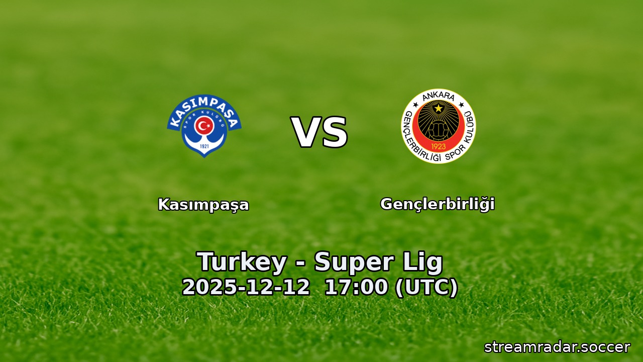 Kasımpaşa vs Gençlerbirliği