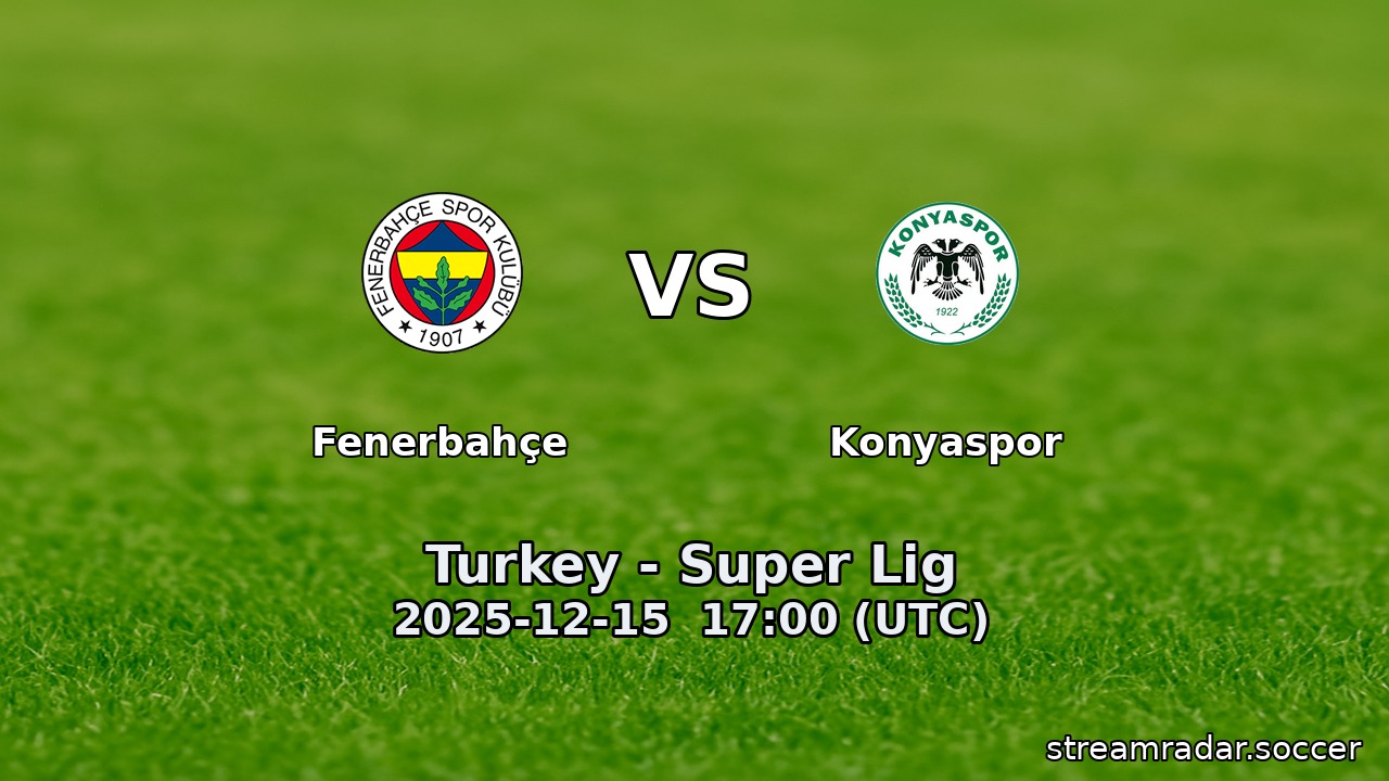 Fenerbahçe vs Konyaspor