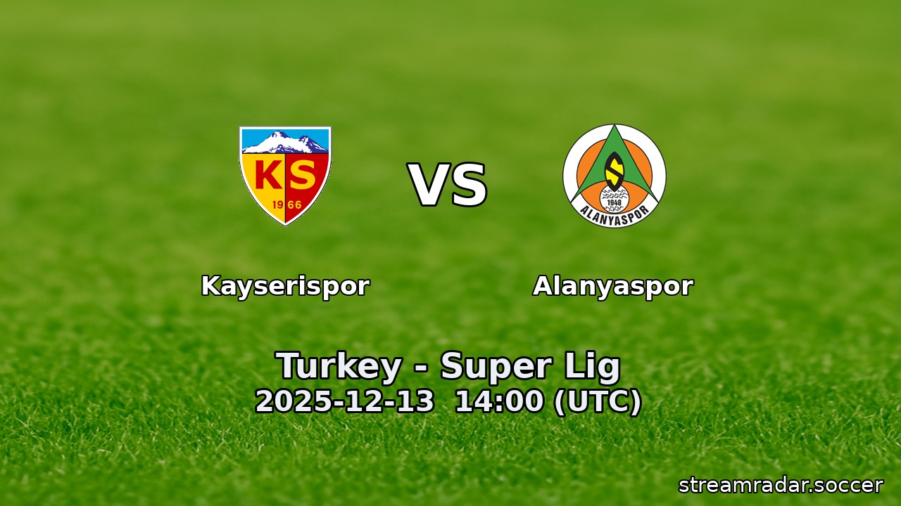 Kayserispor vs Alanyaspor