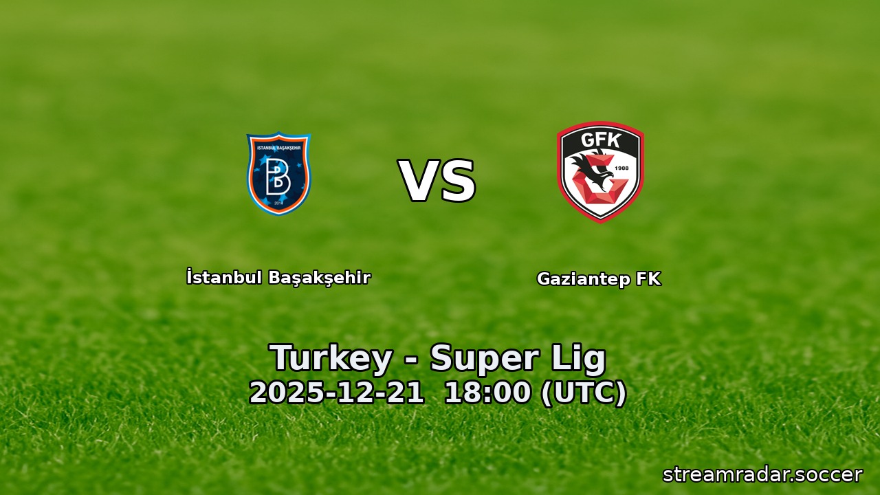 İstanbul Başakşehir vs Gaziantep FK