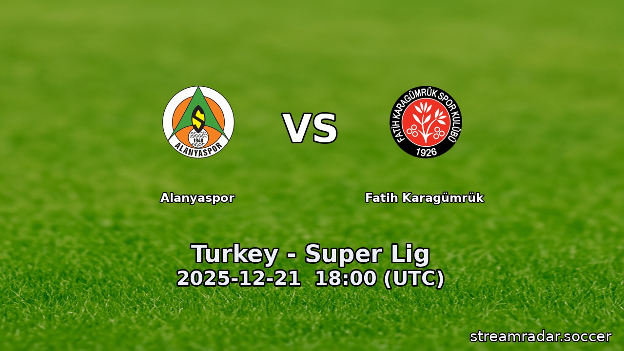 Alanyaspor vs Fatih Karagümrük