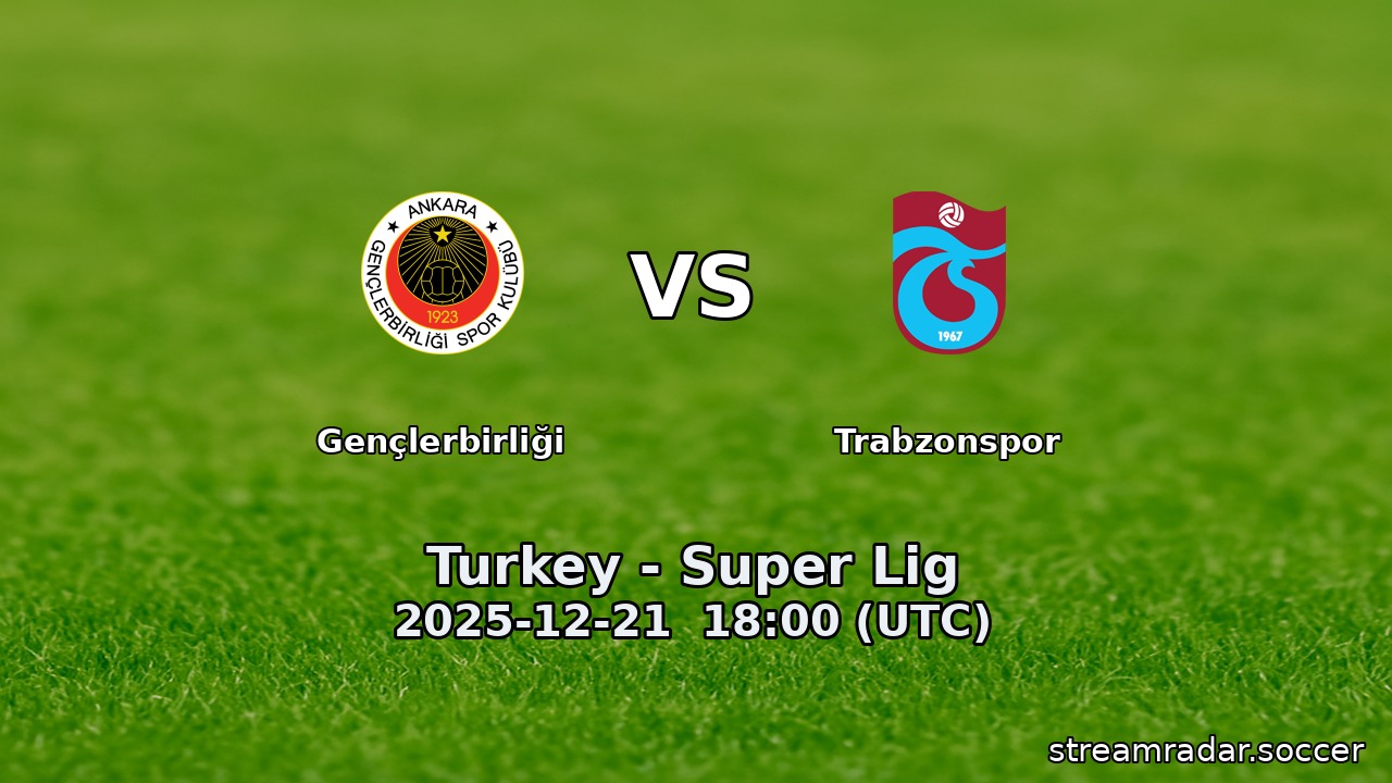 Gençlerbirliği vs Trabzonspor