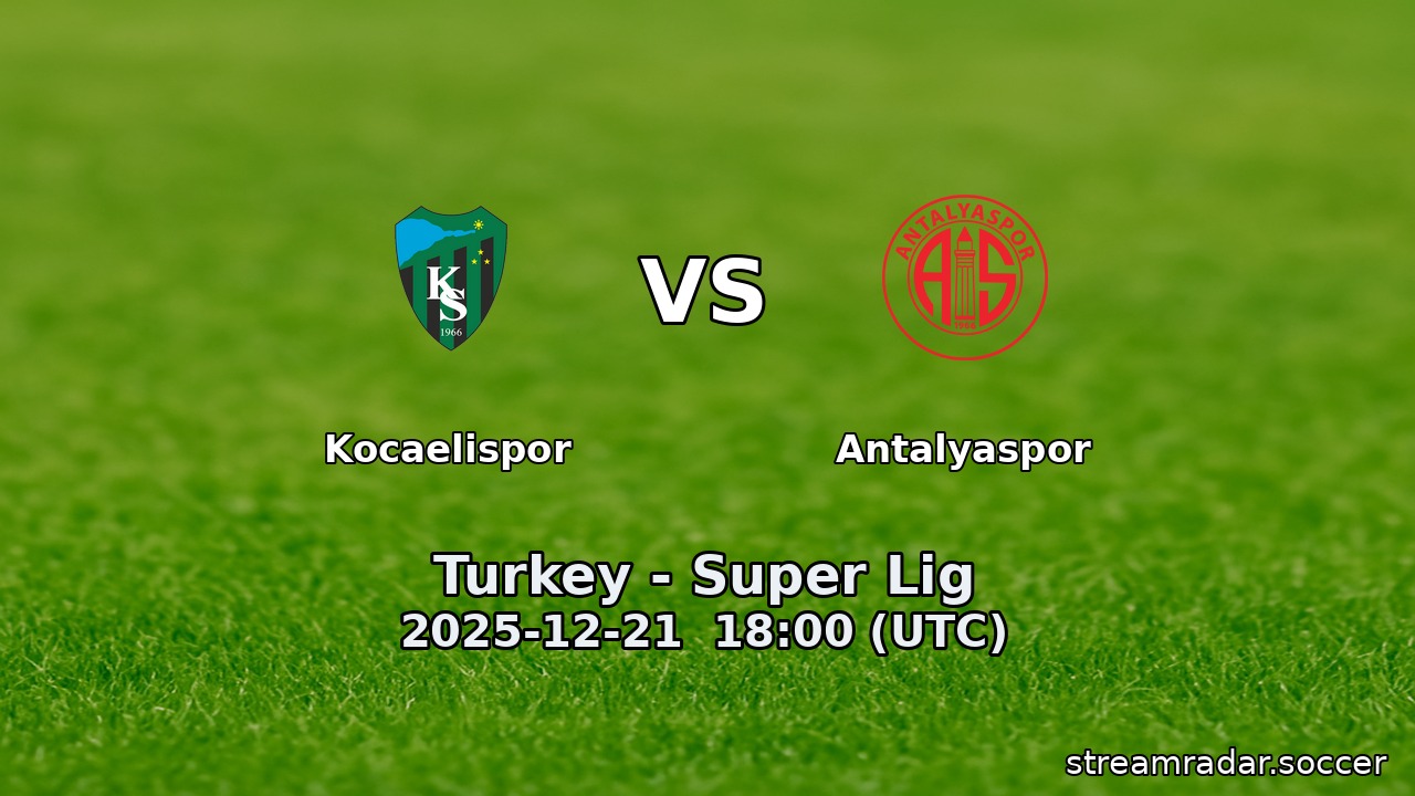 Kocaelispor vs Antalyaspor