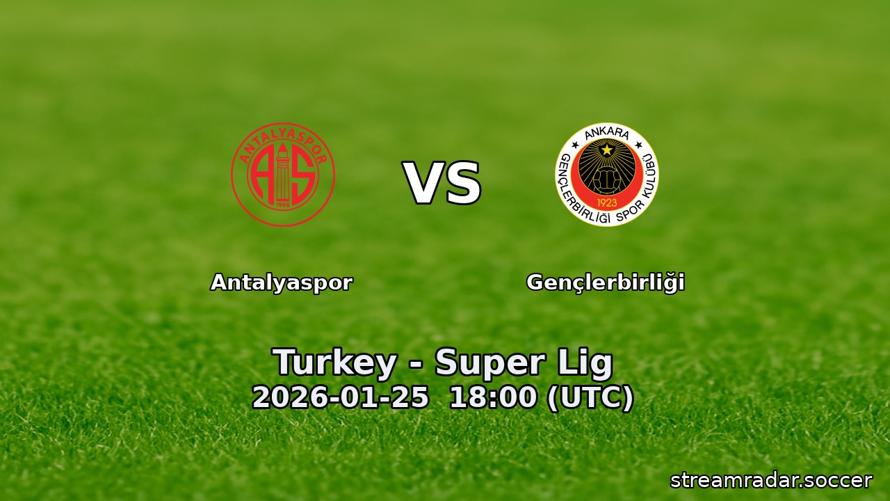 Antalyaspor vs Gençlerbirliği