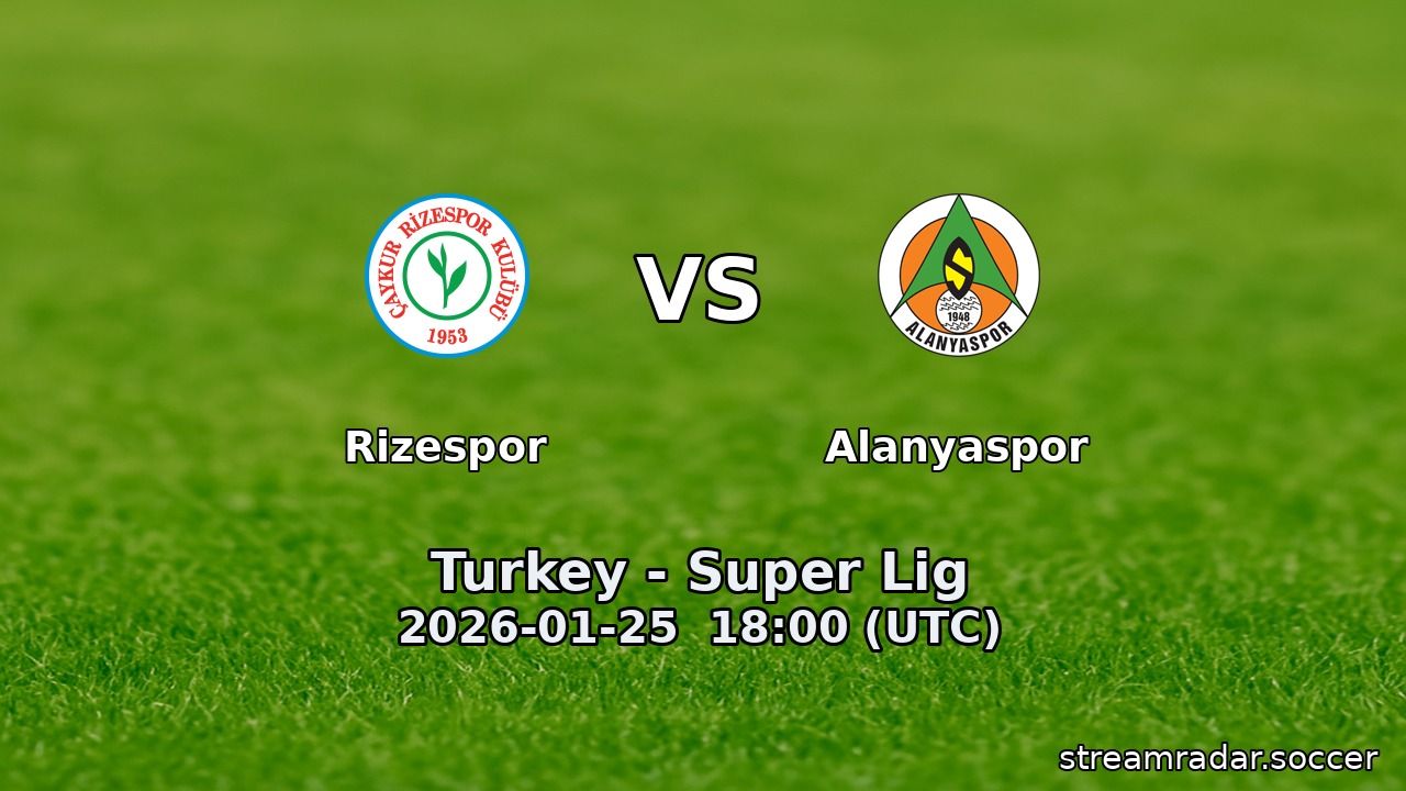 Rizespor vs Alanyaspor