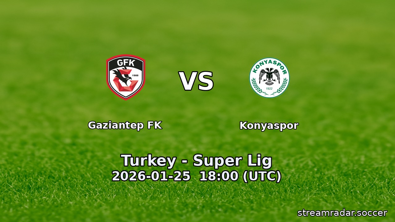 Gaziantep FK vs Konyaspor