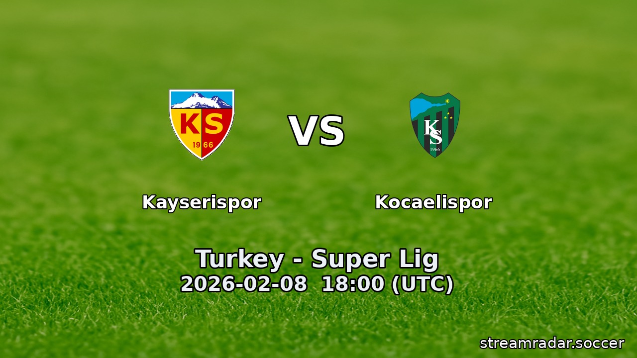 Kayserispor vs Kocaelispor