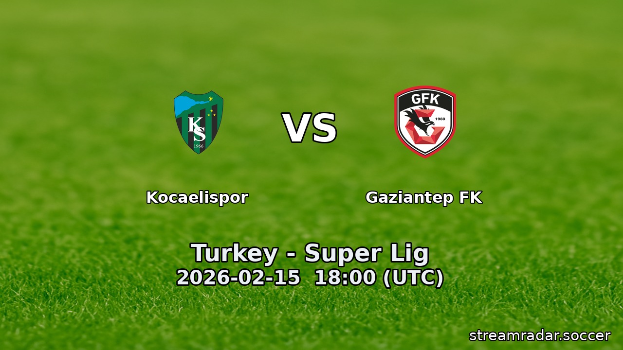 Kocaelispor vs Gaziantep FK