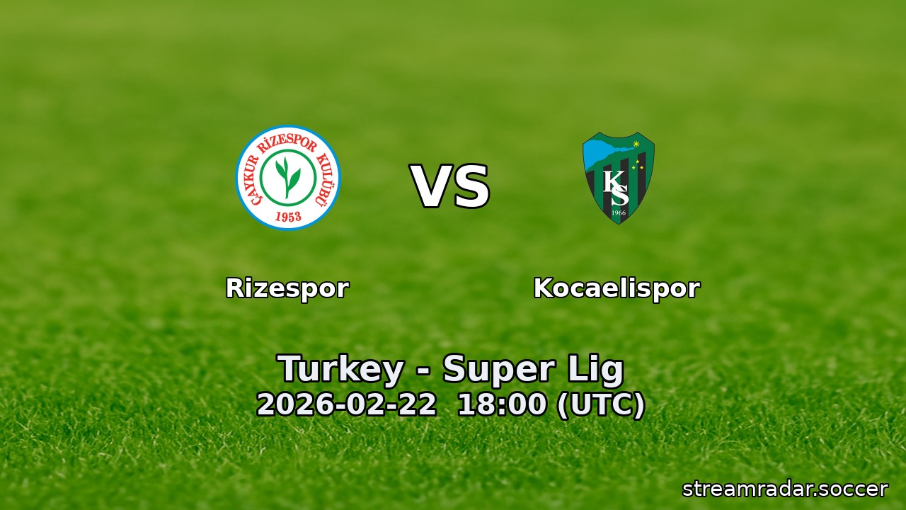 Rizespor vs Kocaelispor