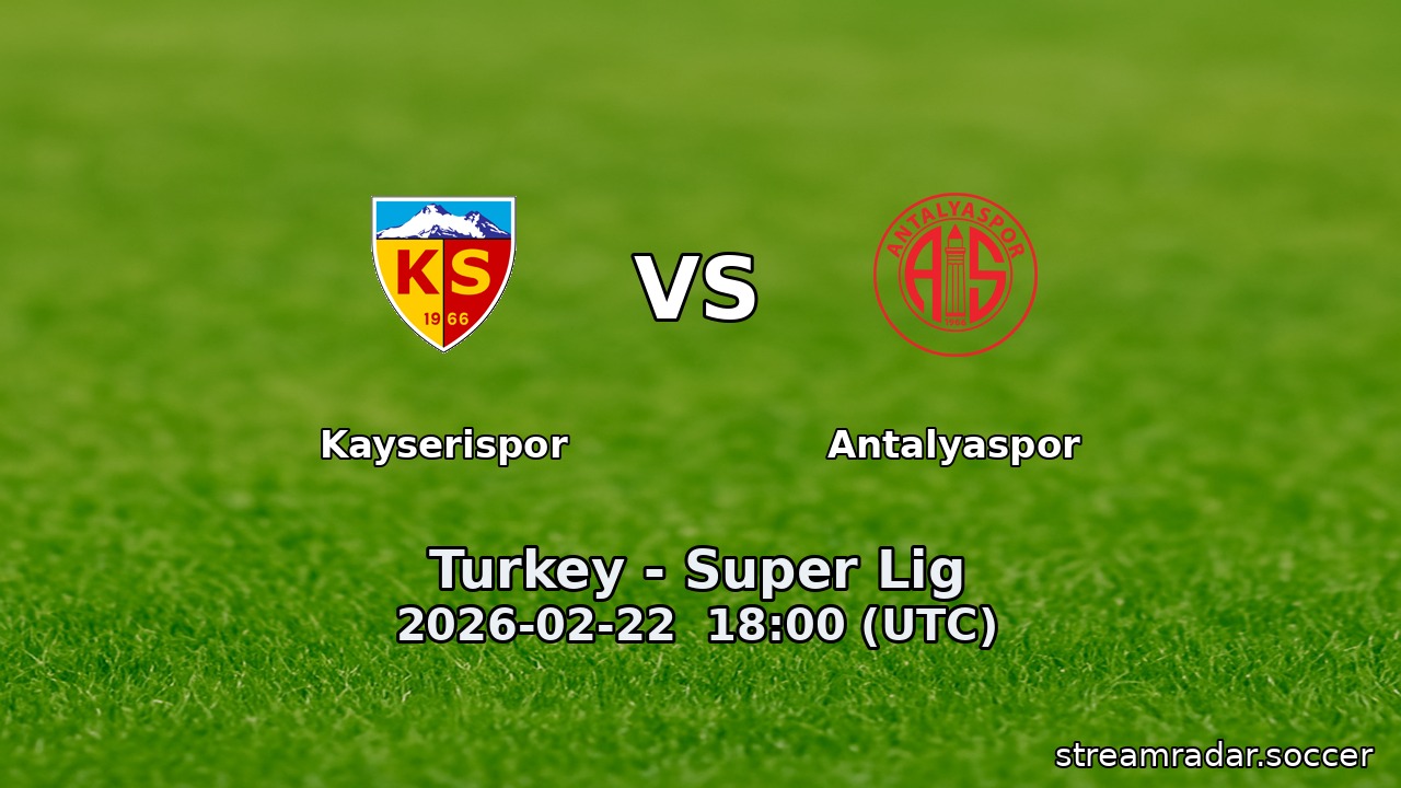 Kayserispor vs Antalyaspor