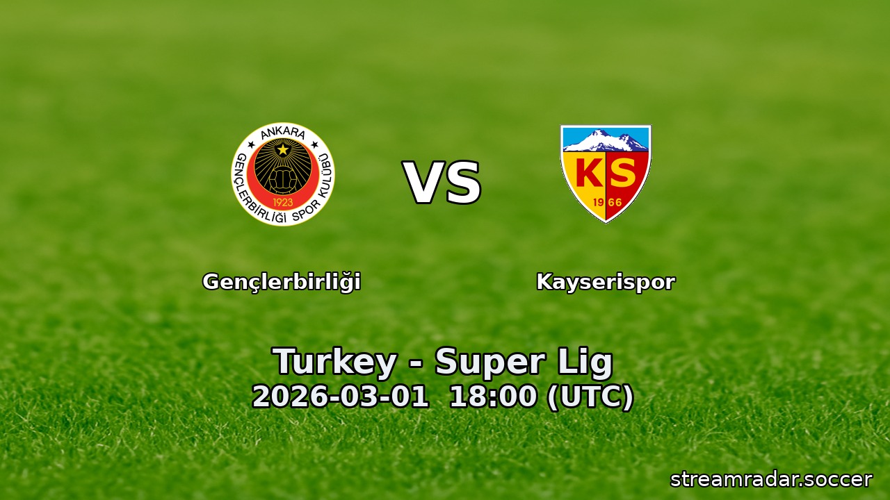 Gençlerbirliği vs Kayserispor
