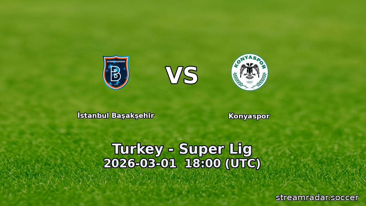 İstanbul Başakşehir vs Konyaspor