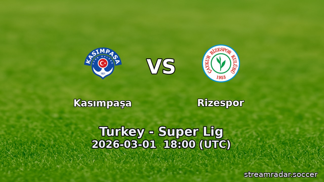 Kasımpaşa vs Rizespor