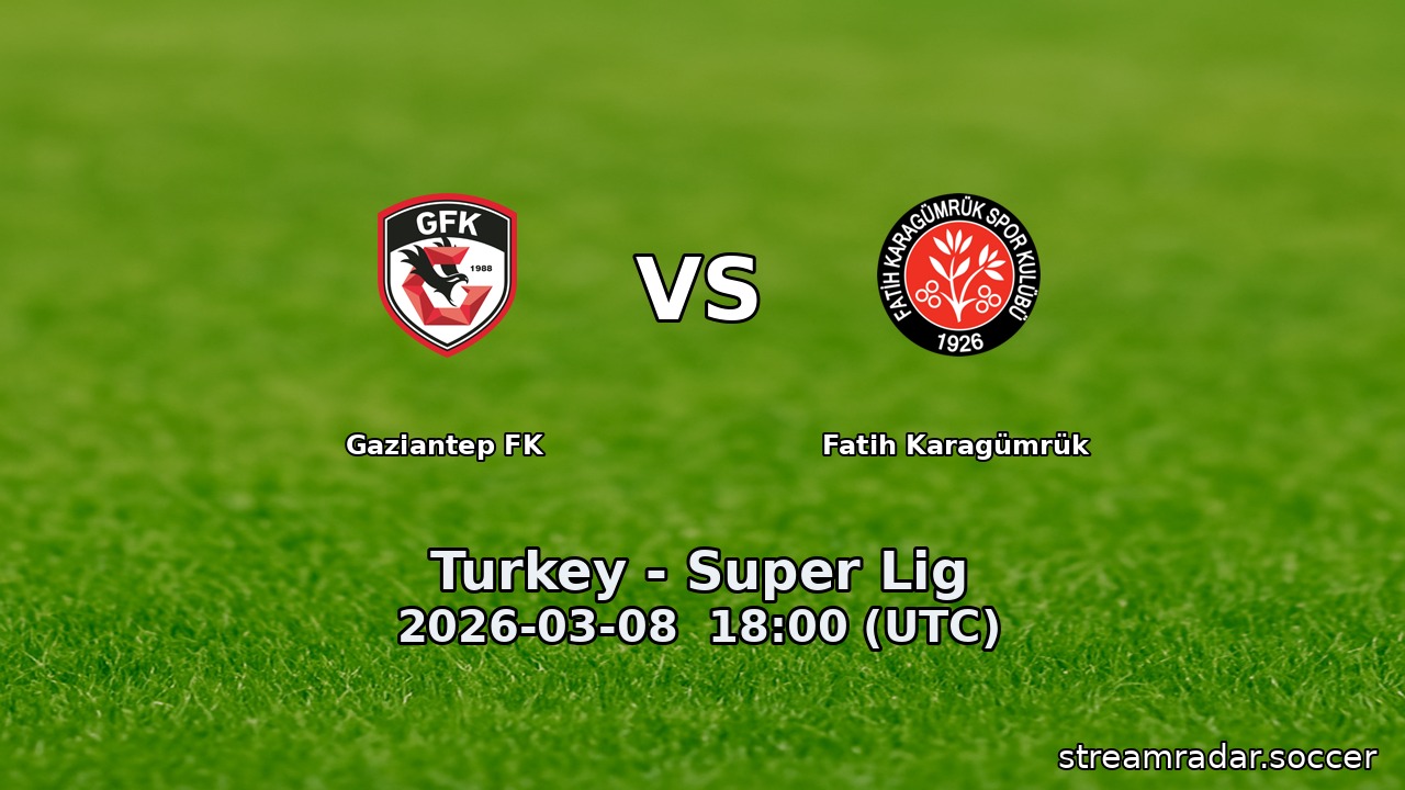 Gaziantep FK vs Fatih Karagümrük