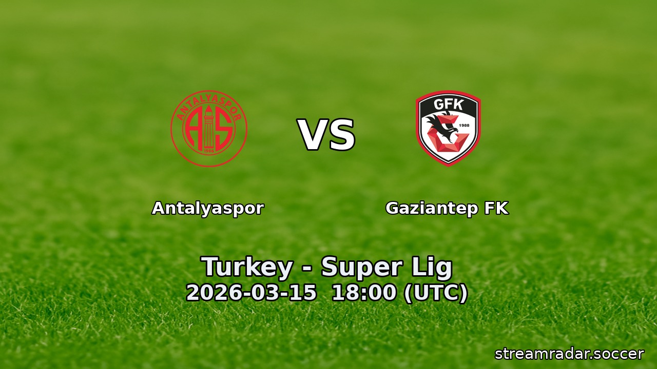 Antalyaspor vs Gaziantep FK
