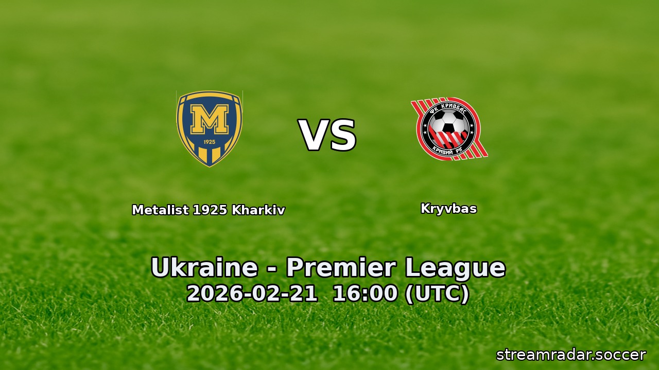 Metalist 1925 Kharkiv vs Kryvbas