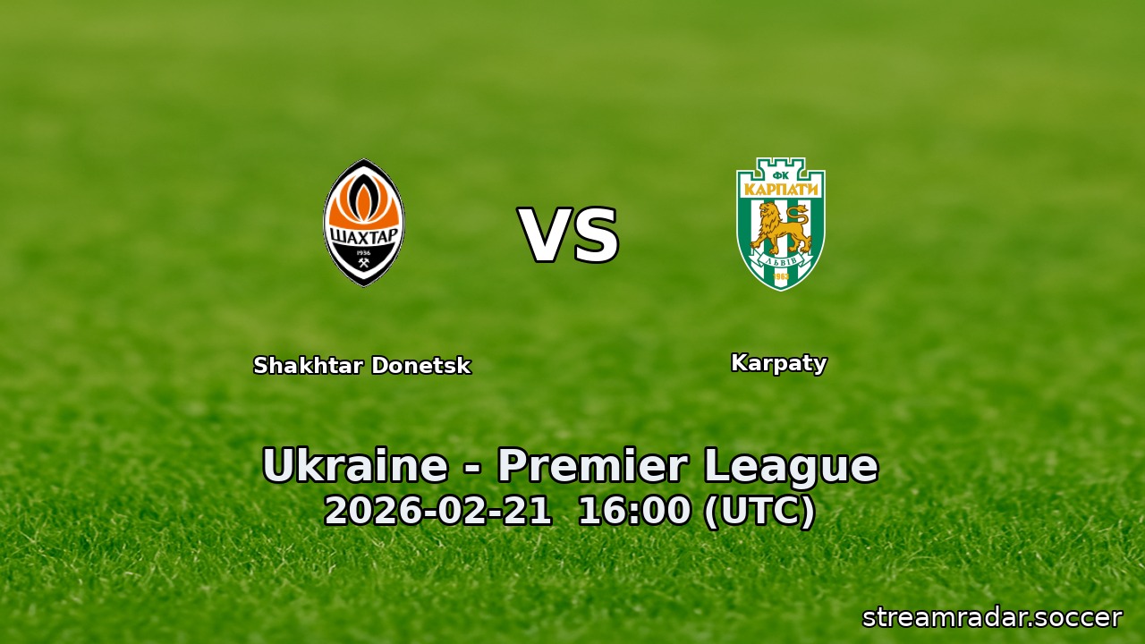 Shakhtar Donetsk vs Karpaty