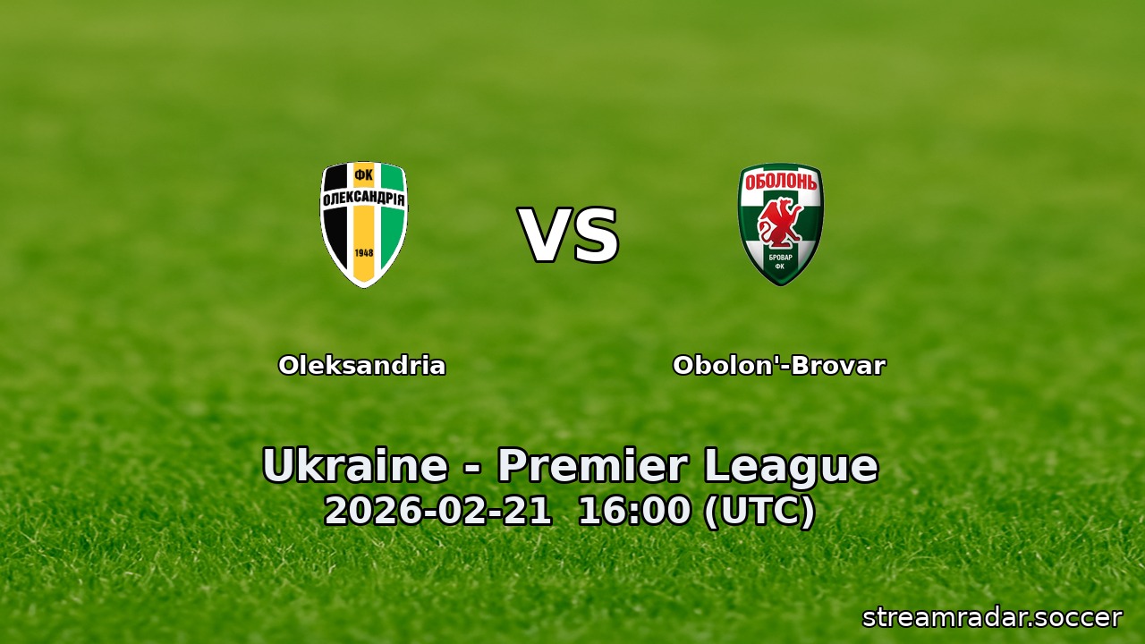 Oleksandria vs Obolon'-Brovar
